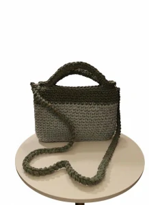 Háčkovaná crossbody zelená