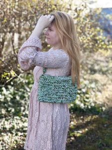 Háčkovaná daily bag zelená