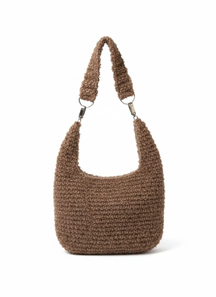Háčkovaná daily bag chlupatá