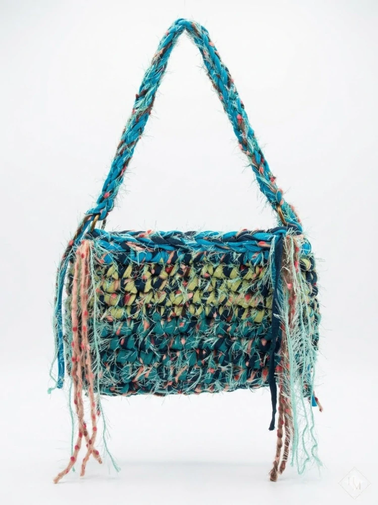 Háčkovaná daily bag barevná