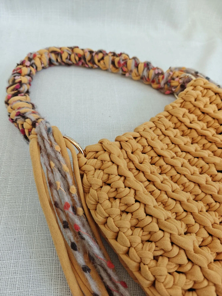 Háčkovaná daily bag oranžová