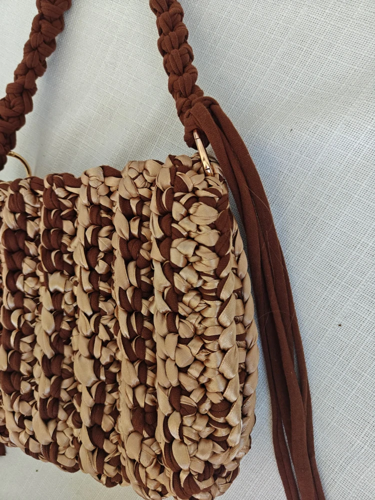 Háčkovaná daily bag hnědá